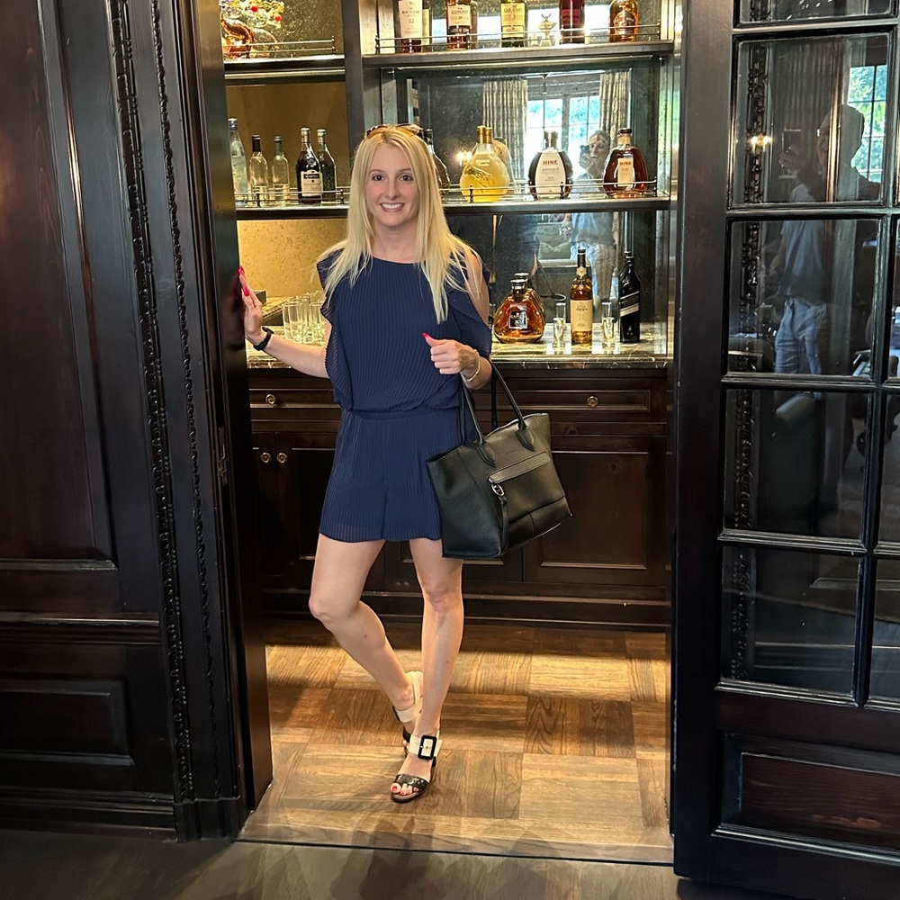 Club Monaco Navy Romper